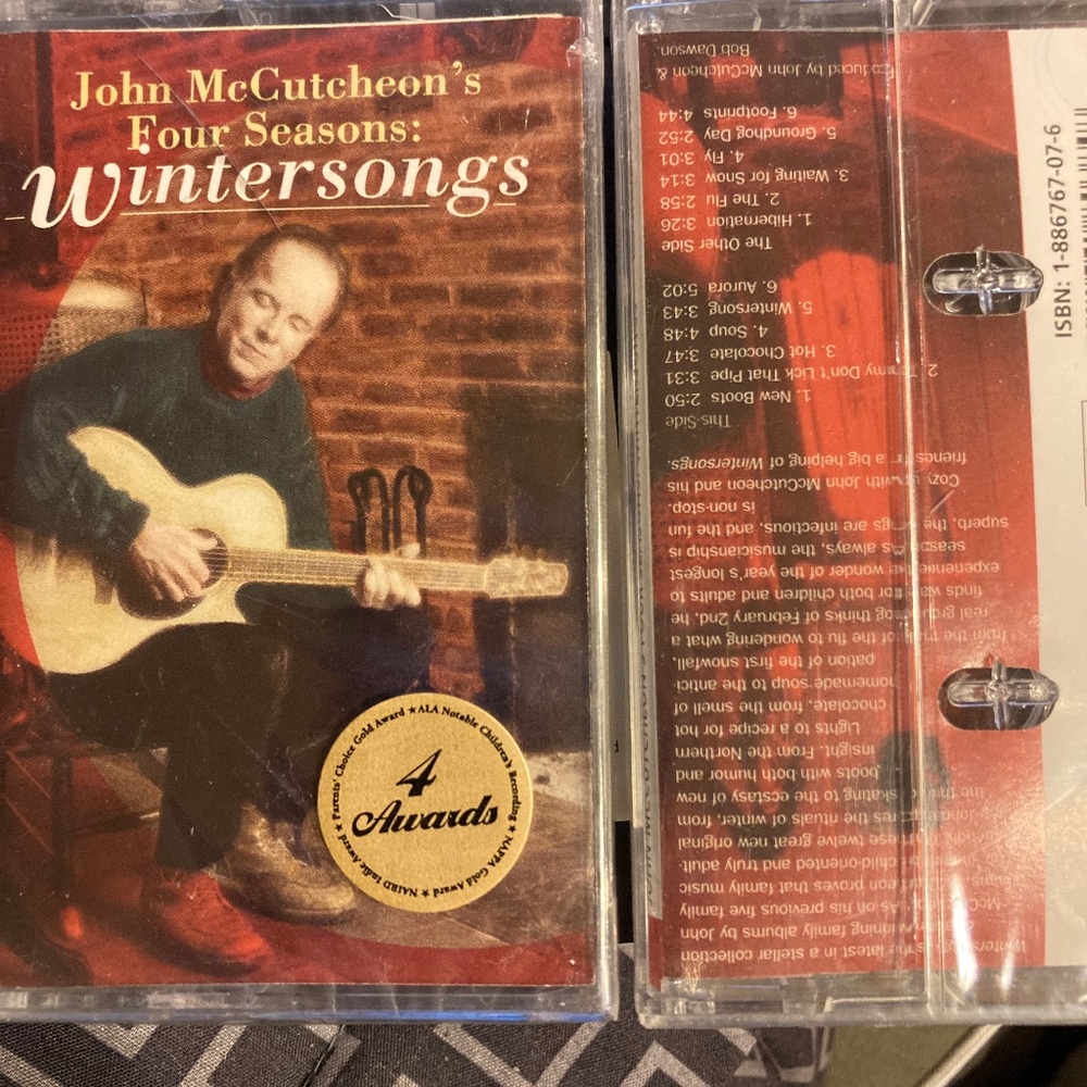 Four Seasons: Winter songs Hot Chocolate,Groundhog Day,John McCutcheon Cassette